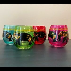 Elephant Stemless Wine Glasses (Set of Four)